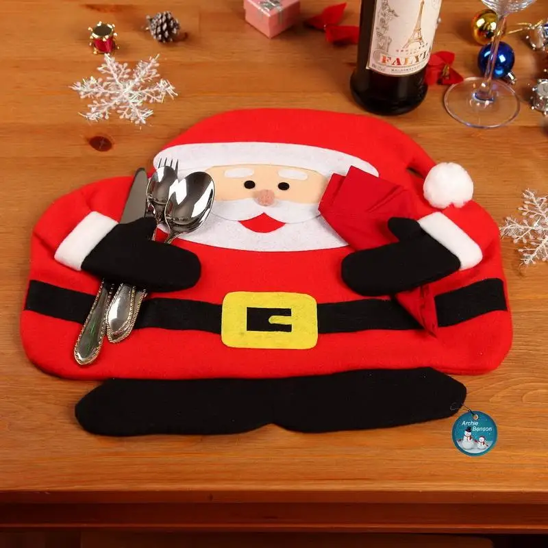 2015 Christmas Santa Claus Placemats Mat Place Mat Pads With Napkin