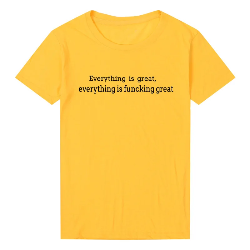 Pkorli Louis Tomlinson T-Shirt Women Everything Is Great Everything Is Funckin Great Letters Printing Women'S Clothing Tops