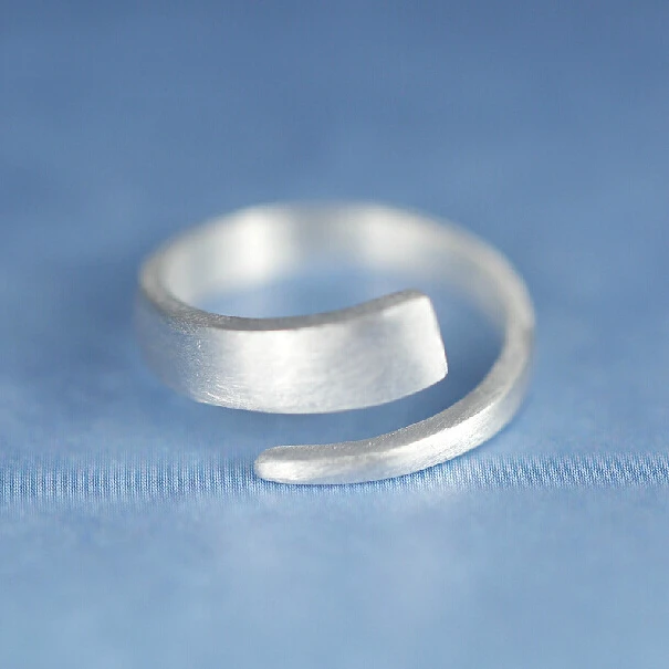 matt silver ring