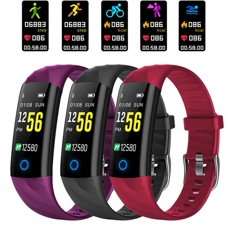 

S5 Heart Rate Smart Fitness Bracelet IP68 Waterproof Blood pressure oxygen Monitor Color Screen Activity Tracker Smart Band