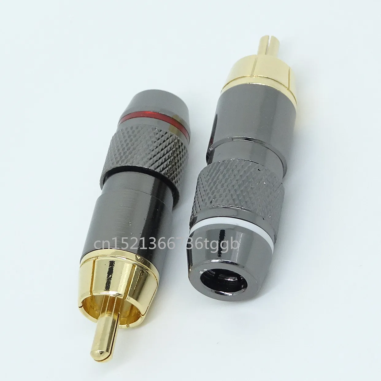 

10pcs Pure copper RCA audio video connector plug terminal 6MM solderless gold-plated audio video plug