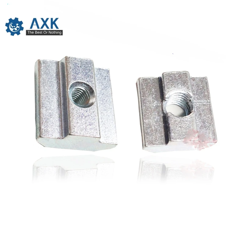 

100pcs/lot T Sliding Nut Block Square nuts M3 M4 M5 for 2020 Aluminum Profile Slot 6 Zinc Coated Plate connector Accessor
