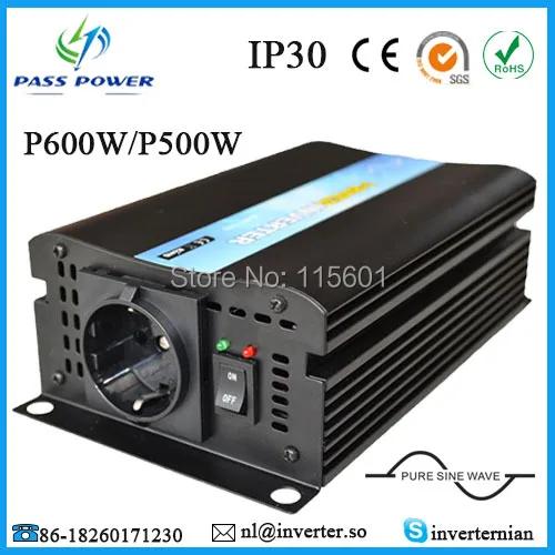 

Home used DC to AC 500w pure sine wave power inverter with CE ROHS Certified
