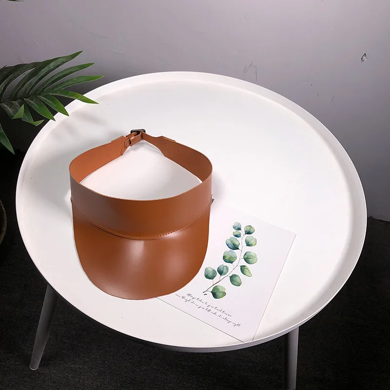 3 цвета летняя кожаная шляпа без верха для отдыха на открытом воздухе однотонная