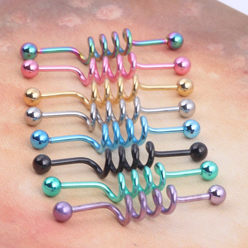 

Helix Earring Industrial Barbell Ear Piercing Jewelry Come with Barbells 42pcs 7 color Body jewelry ear piercing