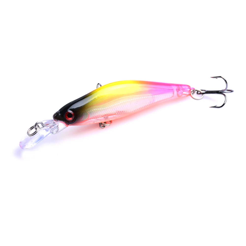 

1Pcs Laser Wobblers Fishing Bait Tackle 3D Eyes Sinking Minnow Fishing Lure Crankbait 6# hook