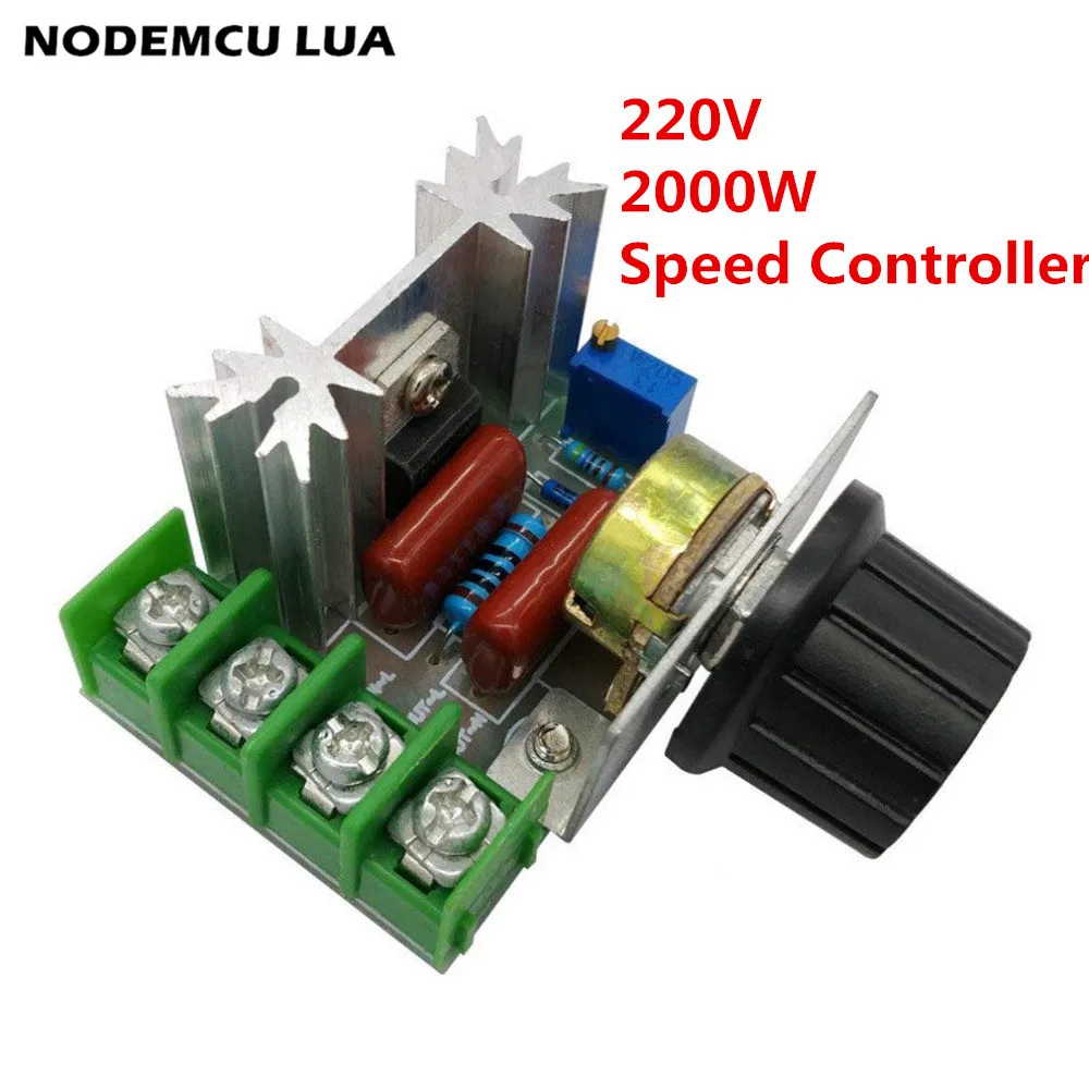 

Speed Controller AC 50-220V 25A 2000W Motor Controller SCR High-power Electronic Voltage Regulator Motor LED Dimmers Module
