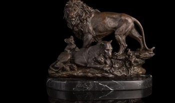 

Art Deco Sculpture Animal Lion Family Bronze Statue