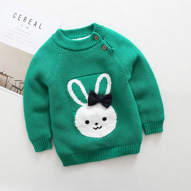 BibiCola/ г. зимние свитера для девочек, хлопковый плотный пуловер с рисунками, одежда для детей, Детский бархатный теплый свитер, топы