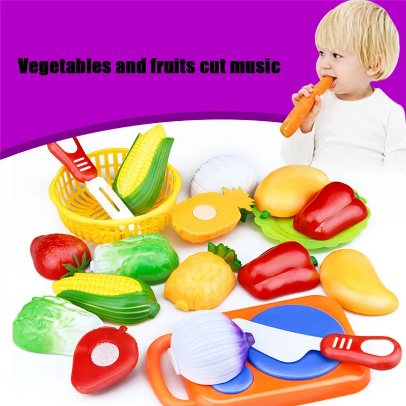 12PC Cutting Fruit Vegetable Pretend Play Children Kid Educational Toy