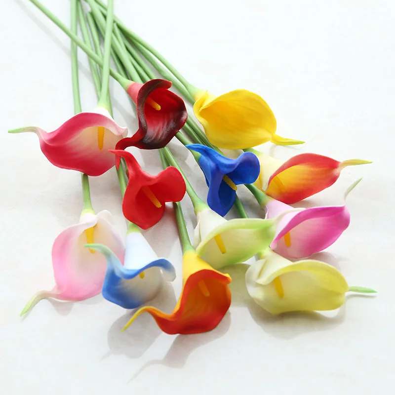 Real Touch Single Calla Lily Wedding Home Decoration Diy Bridal