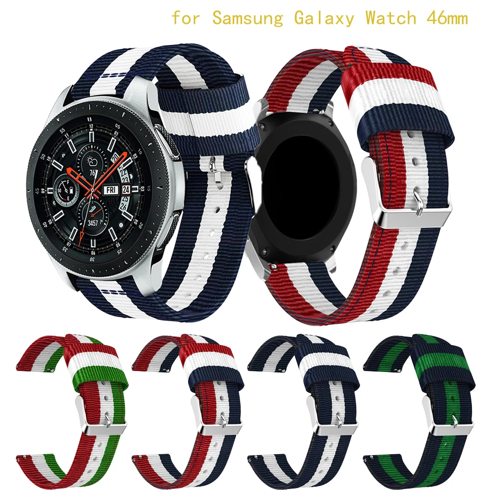 Genuine Nylon Sport Watch Band For Samsung Galaxy Watch 22MM Smart