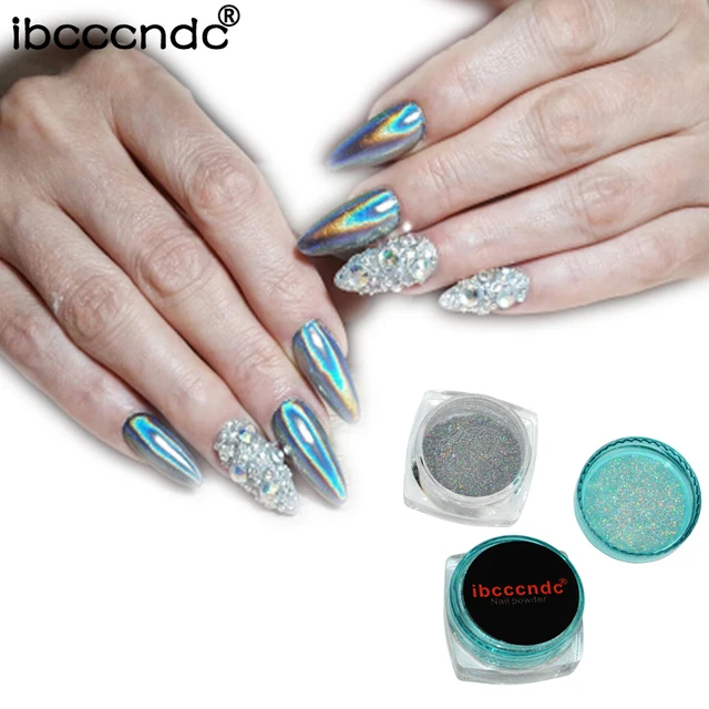 1g/Box Rainbow Mirror Nail Glitter Powder Holographic Nails Dust 1g/Box Rainbow Mirror Nail Glitter Powder Holographic Nails Dust Laser Holo Nail Art Decorations - 1g/Box Rainbow Mirror Nail Glitter Powder Holographic Nails Dust