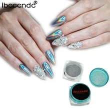 1g/Box Rainbow Mirror Nail Glitter Powder Holographic Nails Dust Laser Holo Nail Art Decorations Chrome Pigment for Gel Polish