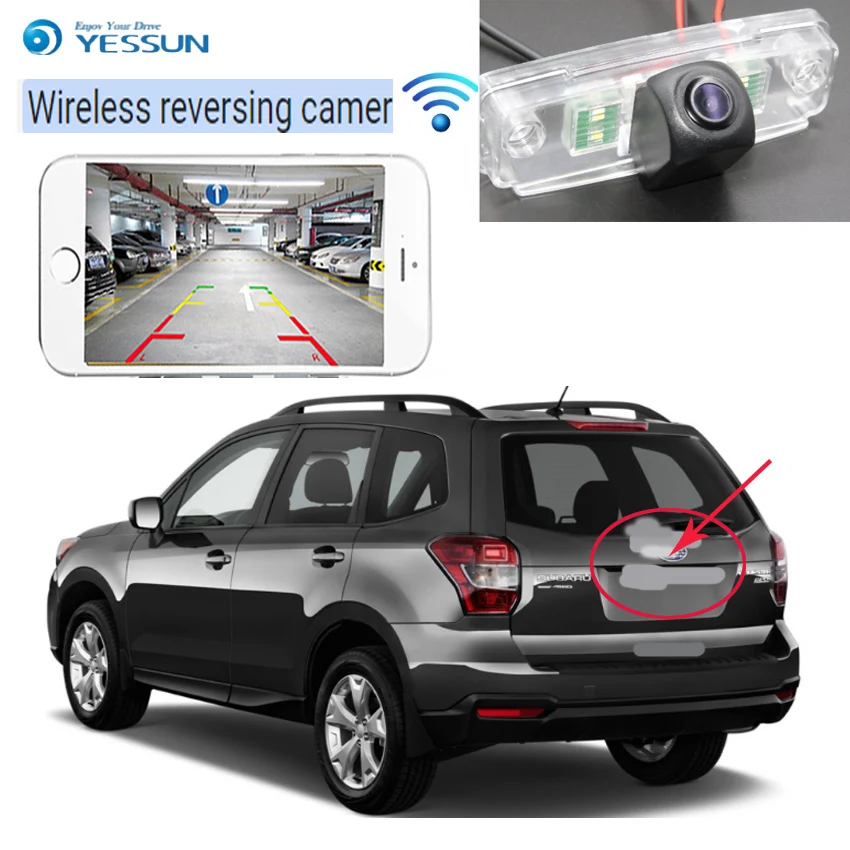 3 wireless Car Rear View camera For Subaru Impreza WRX Sedan Forester Outback 2008~2014 CCD Reversing Camera Parking Assistance