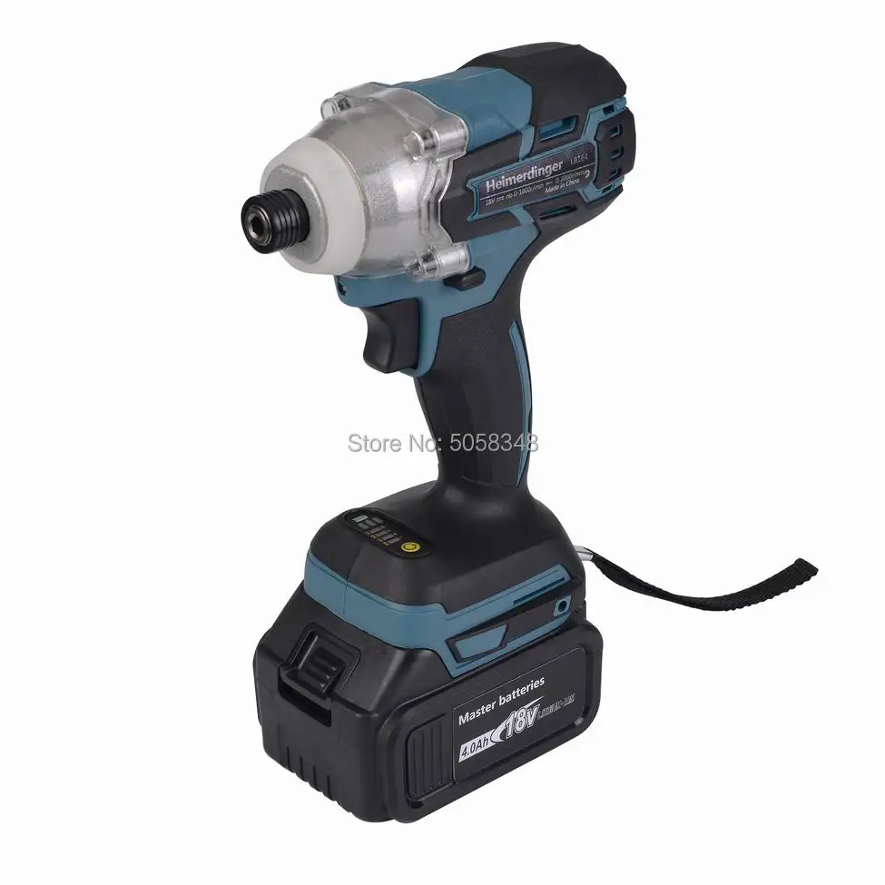 US $59.64 Electric Rechargeable Cordless And Brushless 635mm 14 Impact Driver Drill With Two 18v 40ah Lithium Ion Battery