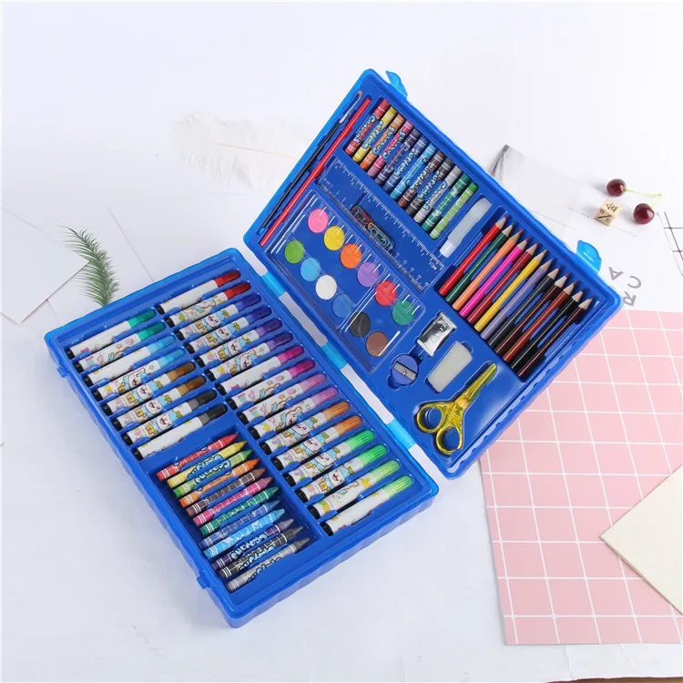 

Plastic Box Can Withstand Falling 89 Paper Set Children Fine Arts Articles Painting Watercolor Pen Stationery Colour Pen Suit