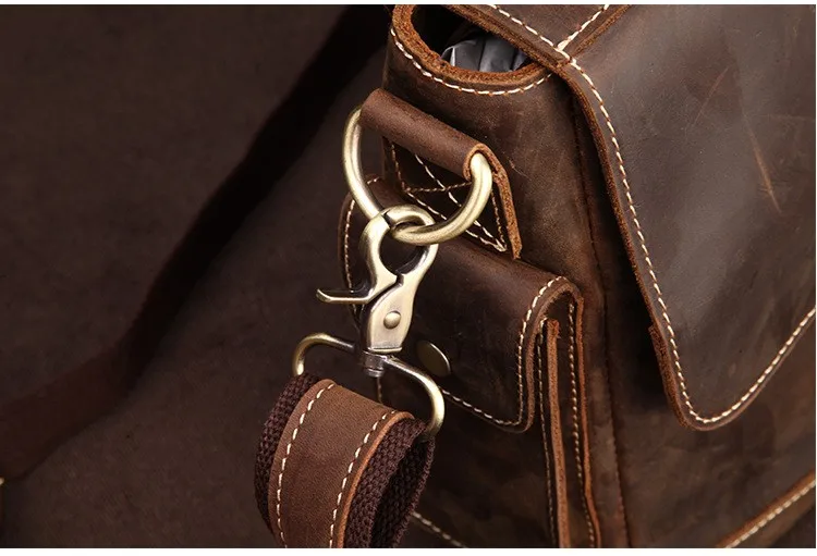Ретро Винтаж Пояса из натуральной кожи коричневый Для мужчин Портфели 14 "ноутбук ПР Бизнес сумка коровьей Для мужчин сумка bagsluxury адвокат