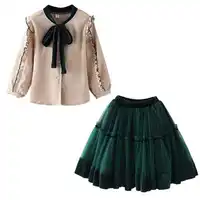 Brand Baby Girls Set 2019 New Girls Spring Outfits Two Piece Set Toddler Suit Clothes Children Blouses+Skirt Kids Clothes