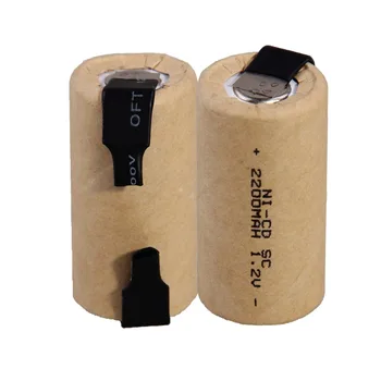 

SC battery rechargeable batteries 2200mAh 1.2v akkumulator 42.5mm*22mm for Bosch dewalt metabo makita drill screwdrivers