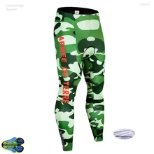 Камуфляжные мужские про команды велосипедные комбинезоны с лямками Велоспорт комбинезон с длинным рукавом 12D гель велосипедные рейтузы с лямками брюки длинные брюки для велоспорта