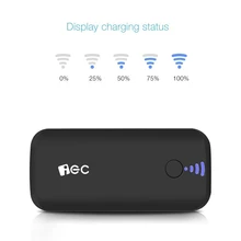 EC Technology Portable External Battery Charger Power Bank 5000 mah Fast Charging LED light mi Powerbank battery bank power