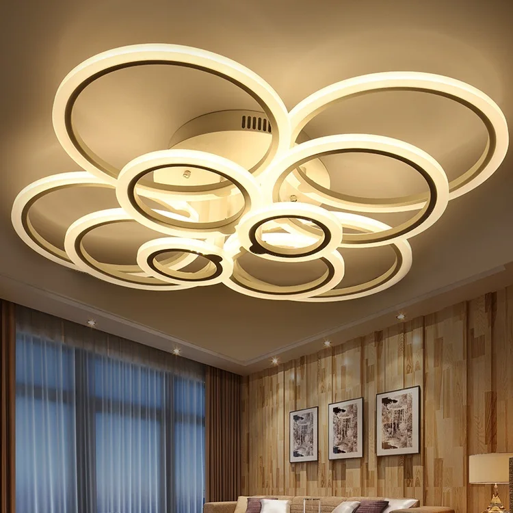 

Stepless adjustable brightness and adjustable color LED acrylic ceiling lamps, 4 head, 6 head, 8 head, 10 head LED ceiling light