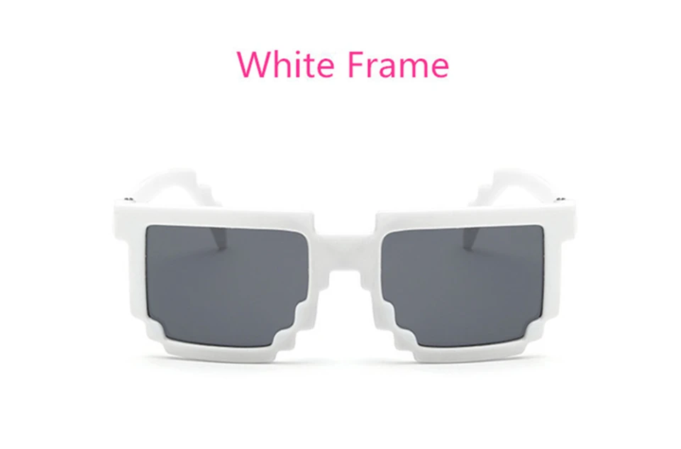 jumlai kids Sunglasses Plaid Square Baby Glasses Children Minecraft Sun Glasses deal with it boys Brand Designer Eyewear  (12)
