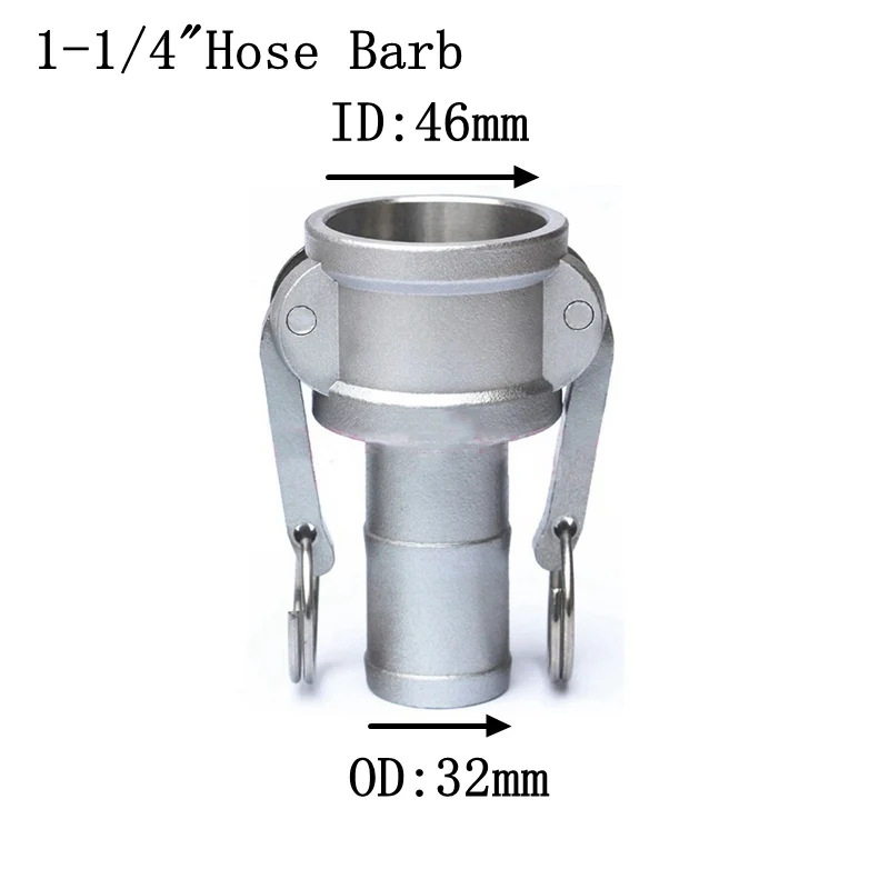 1/" 3/4" " 1-1/4" 1-1/" шлангная штанга Camlock 304 из нержавеющей стали C Тип поворотный проходной фитинг-насос адаптер для домашнего пивоварения - Цвет: NO4