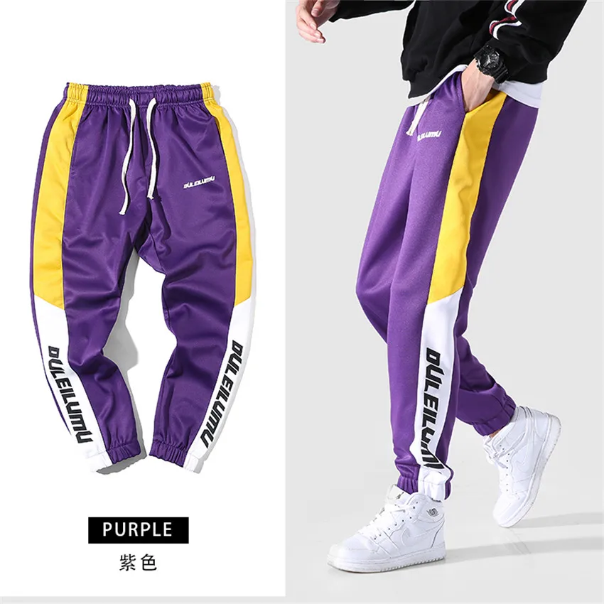 Коффи бренд 2018 Новый Осень Для мужчин s Sweatswear Штаны печати полосками по бокам