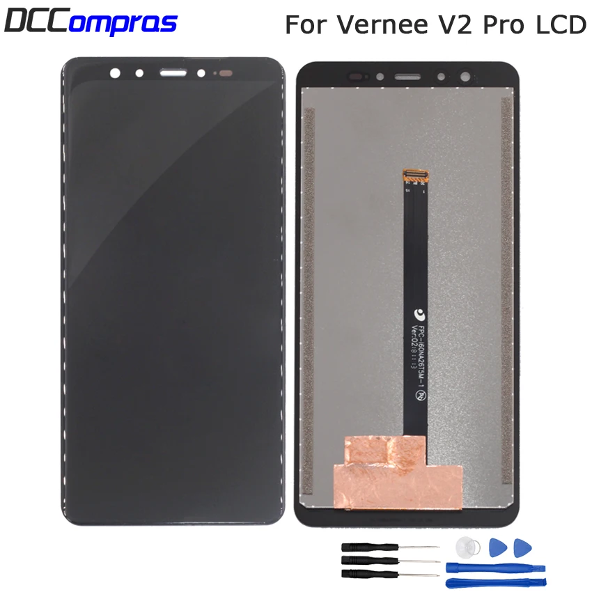 Tanie Oryginalny dla VERNEE V2 PRO wyświetlacz LCD ekran dotykowy Digitizer montaż części naprawa dla VERNEE V2 PRO ekran LCD wyświetlacz