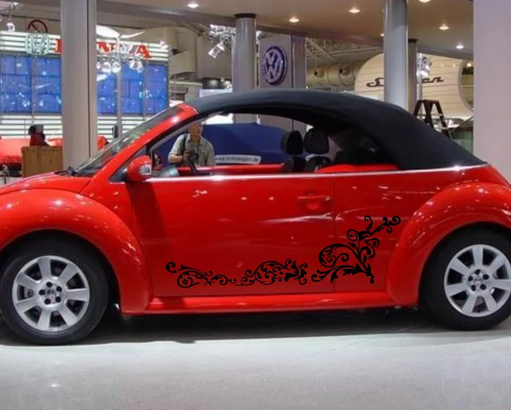 Bunga Klasik Tribal 53 Pintu Decals Untuk Beetle Mobil Vinyl