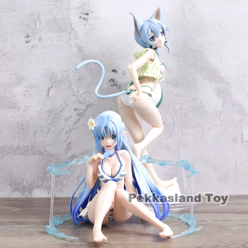 Sword Art Online EXQ Asuna / Sinon Swimsuit Ver. PVC Figure Collectible Model Toy 12cm/24cm Sword Art Online EXQ Asuna / Sinon Swimsuit Ver. PVC Figure Collectible Model Toy 12cm/24cm