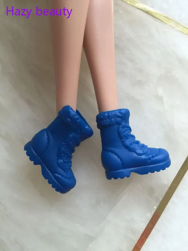 doll shoes blue shoes flat foot shoes new style for barbie dolls