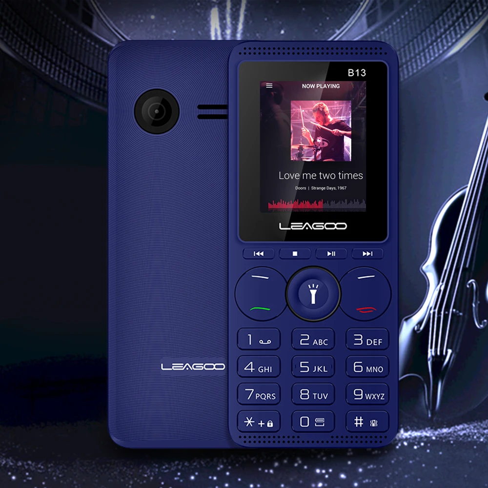 LEAGOO B13 Feature Mobile Phone 1.77'' 32MB+32MB Senior Kids Mini Phone Russian Keypad 2G GSM Push