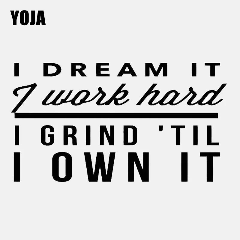 YOJA 55 см * 30 2 I Dream it Work Hard Fitness мотивация съемный художественный Декор ПВХ Настенная