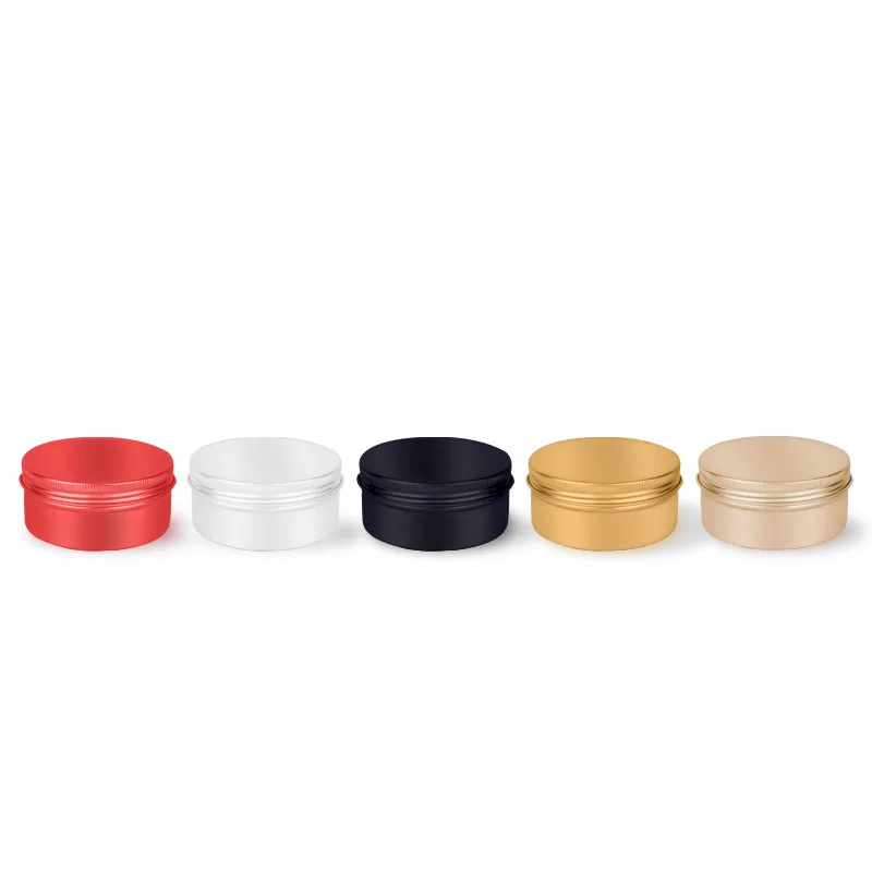 

Empty Aluminum Jar Metal Tin Cans Aroma Candle Box with Screw Cap Refillable Cosmetic Container Hair Wax Pomade Jar 150 ML 24PCS