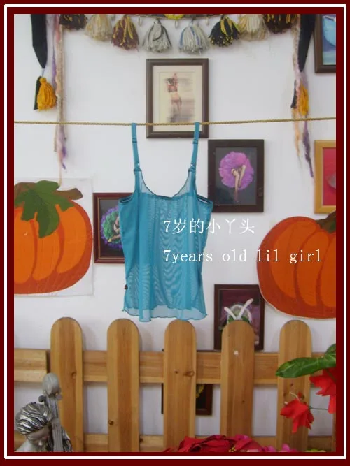 

Transparent thin belly danc vest top C915