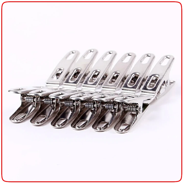 Small stainless steel clip laundry folder windproof sun was flat mouth