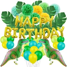 Dinosaur Party Supplies Dinosaur Balloons Paper Garland for Kids Boy Birthday Party Decoration jurassic world jungle party decor