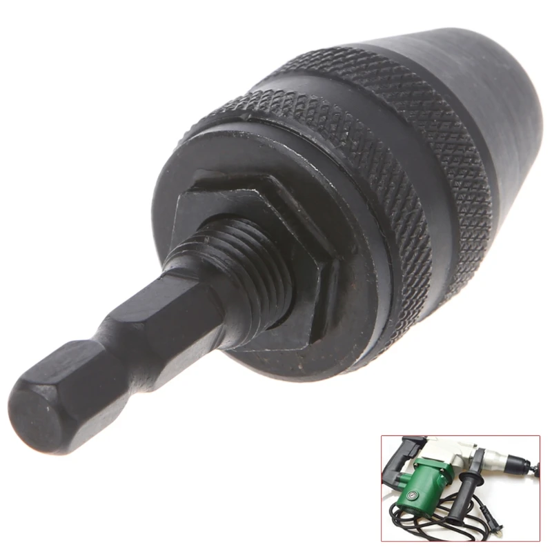 1//4 Inch Hex Shank Keyless Drill Chuck Screwdriver Impact Driver Adapter 0.5-8mm