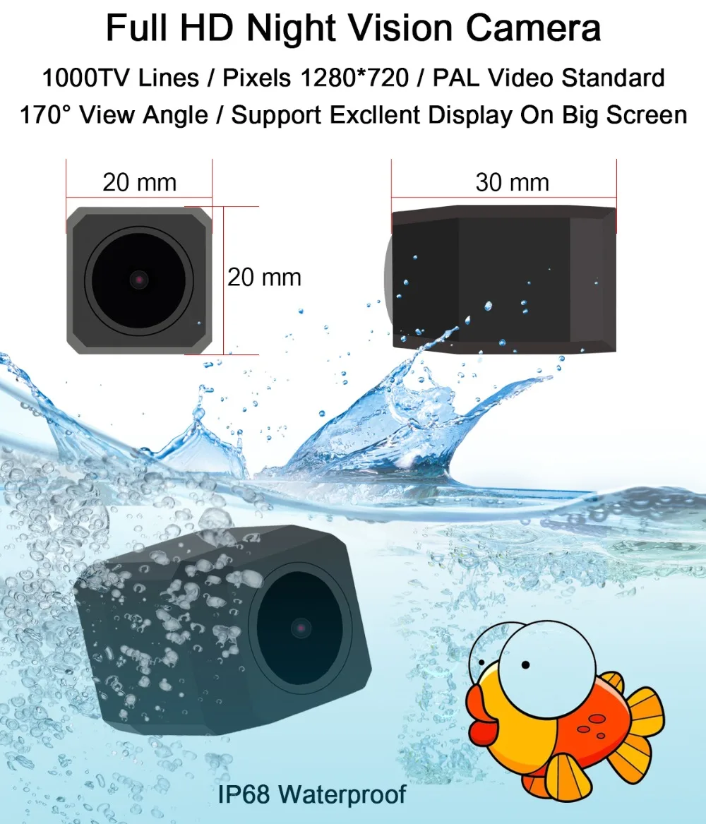 Waterproof Car Rear View Camera with Full HD Night Vision Camera and 170 Degree view Angle 2 Waterproof Car Rear View Camera with Full HD Night Vision Camera and 170 Degree view Angle 6