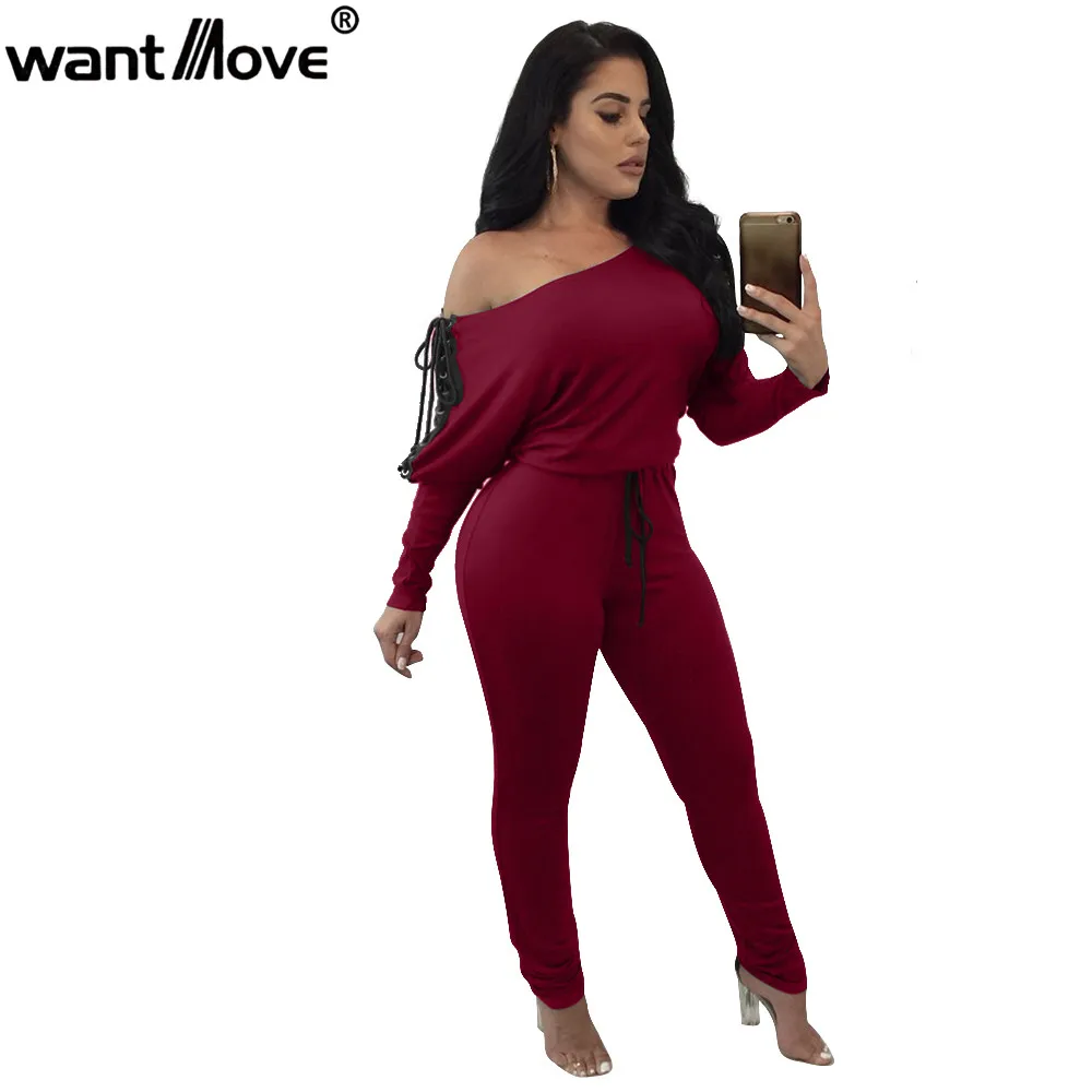 Wantmove 2018 الخريف الشتاء الأزياء قبالة الكتف مزدوجة الدانتيل يصل السروال القصير المرأة بذلة داخلية طويلة الأكمام حللا JZ098 Wantmove 2018 الخريف الشتاء الأزياء قبالة الكتف مزدوجة الدانتيل يصل السروال القصير المرأة بذلة داخلية طويلة الأكمام حللا JZ098