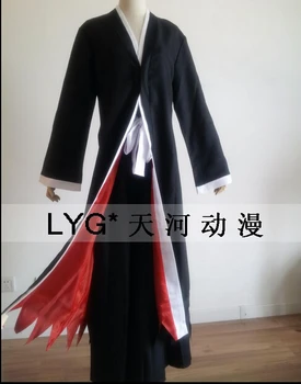 

Bleach Ichigo Kurosaki Bankai Cosplay Costume Japanese uniform Cloak+pant+belt hero costume