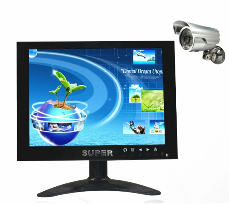 8 Inch Touch Screen LCD Monitor For CCTV Camera VGA BNC AV Input