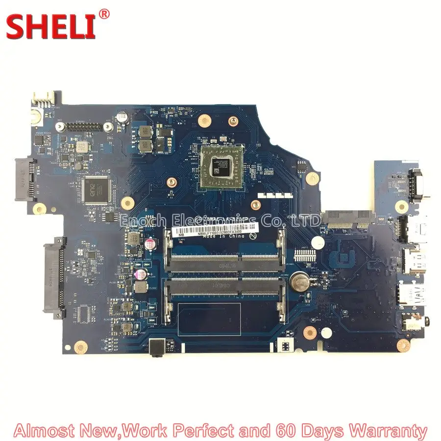 

SHELI NBMLF11002 NB.MLF11.002 Laptop Motherboard For Acer Aspire E5-521 Z5WAE LA-B232P System Board Main Board E2-6110 1.5Ghz