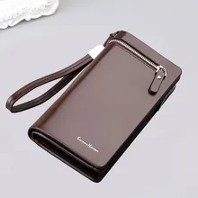 Men Genuine Leather Wallets Purse Bolsa Carteira Bolsas Masculina Clutch Brand Wallet Pochette Long Card Holder Purse Matte