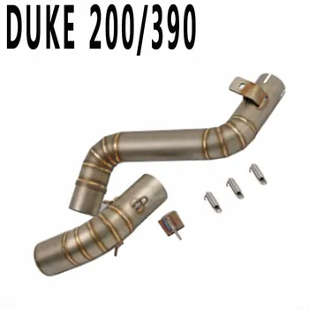

Motorcycle Stainless Slip On Exhaust Header Down Link Pipe & Exhaust Mid Pipe For KTM 125 200 Duke 2012-2015 Duke 390 2013-2016