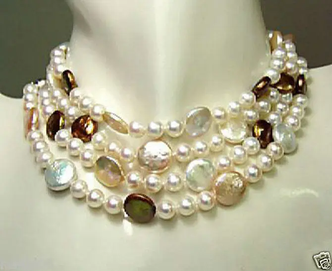 

Wholesale >>NEW real freshwater pearl necklace 80