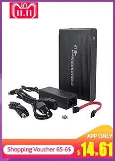 TISHRIC 3,5 дюймов HDD внешний корпус коробка HD SSD DVD привод жесткий диск 2 ТБ Sata IDE к USB 2,0 адаптер Eu power Алюминиевый Чехол